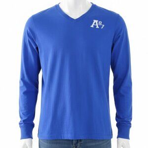 Aeropostale Mens XXL Shirt Blue Long Sleeve V-Neck